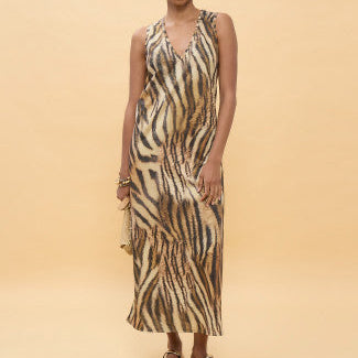 VESTIDO DE TIRANTES ESTAMPADO ZEBRA