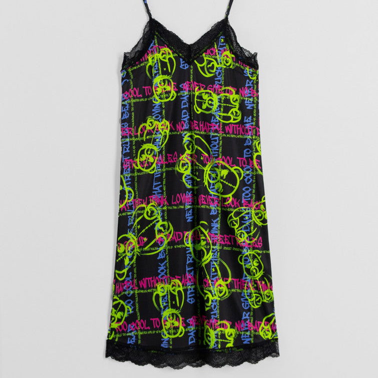 Vestido Lencero Con Encaje De Grafitti Urbano - I'm The Queen