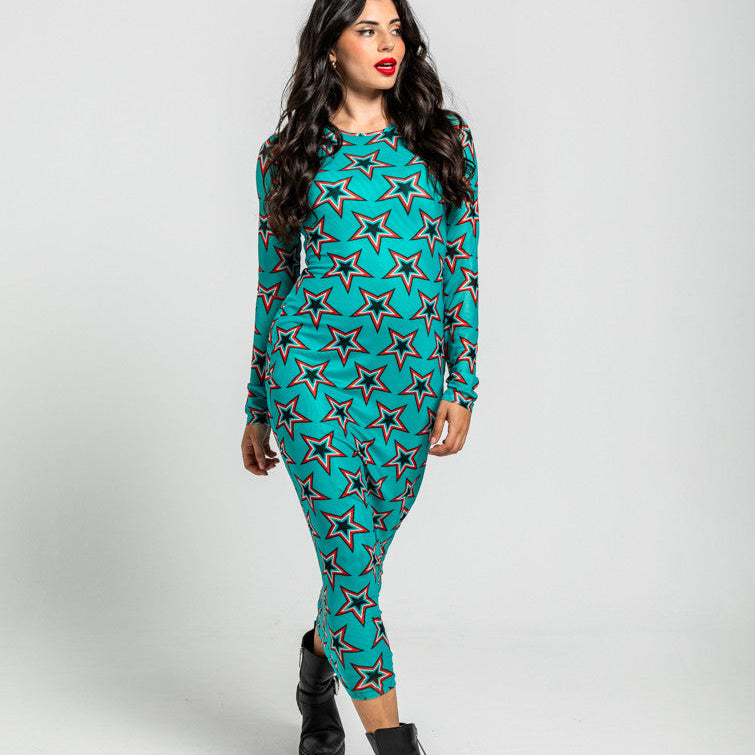 Vestido Tul Entallado De Estampado De Estrellas Bowie - Starwoman