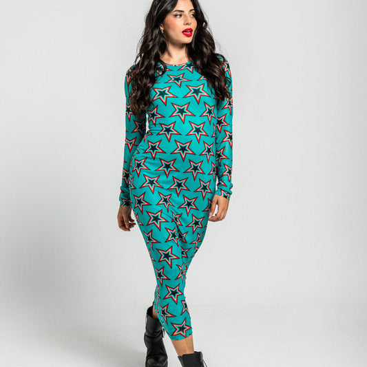 Vestido Tul Entallado De Estampado De Estrellas Bowie - Starwoman