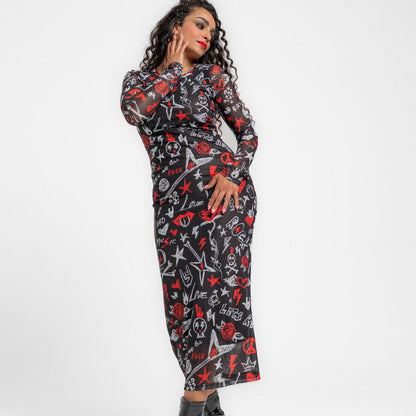 Vestido Tul Entallado Midi - ROCK AND ROLL