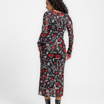 Vestido Tul Entallado Midi - ROCK AND ROLL